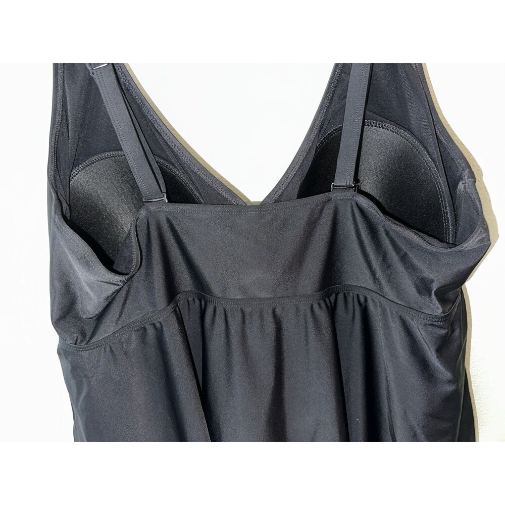Torrid Tankini Top Size 3 Plus Size Black EUC Swimsuit Bathing Suit Womens 22 24 - Picture 4 of 6